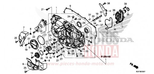 PANNEAU CARTER-MOTEUR D. (CRF1000D) CRF1000DH de 2017
